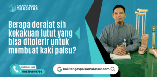 Berapa derajat sih kekakuan lutut yang bisa ditolerir untuk membuat kaki palsu? Berapa derajat sih kekakuan lutut yang bisa ditolerir untuk membuat kaki palsu