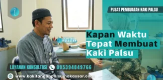 Waktu Tepat Membuat Kaki Palsu Pasien Diabetes Pasien amputasi diabetes berkonsultasi tentang persiapan kaki palsu