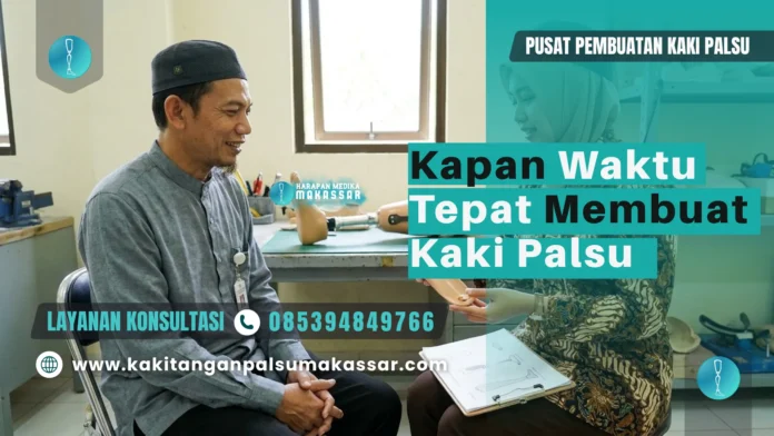 Waktu Tepat Membuat Kaki Palsu Pasien Diabetes Pasien amputasi diabetes berkonsultasi tentang persiapan kaki palsu